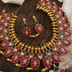 Precious Jadau Kundan Maanga Short Neckpiece -J1190