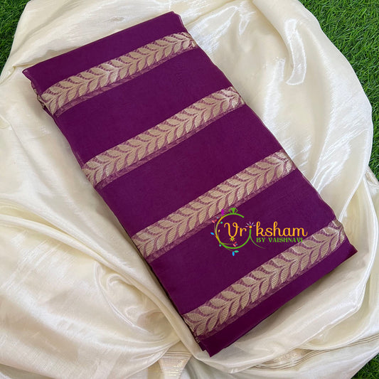 Purple Organza Silk Saree -Organza Kota Silk-VS425