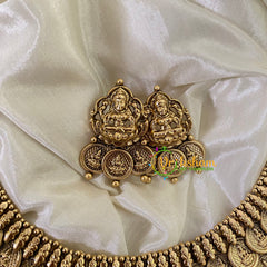 Layered Lakshmi Kaasu Short Neckpiece -Coin Neckpiece -G8817