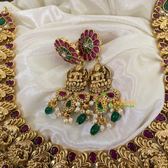 Exquisite Precious AD Stone Short Neckpiece-Green Bead-G8852