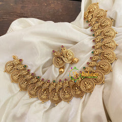 Premium Lakshmi Kaasu Short Neckpiece -Coin Neckpiece -G8815