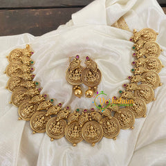 Premium Lakshmi Kaasu Short Neckpiece -Coin Neckpiece -G8815