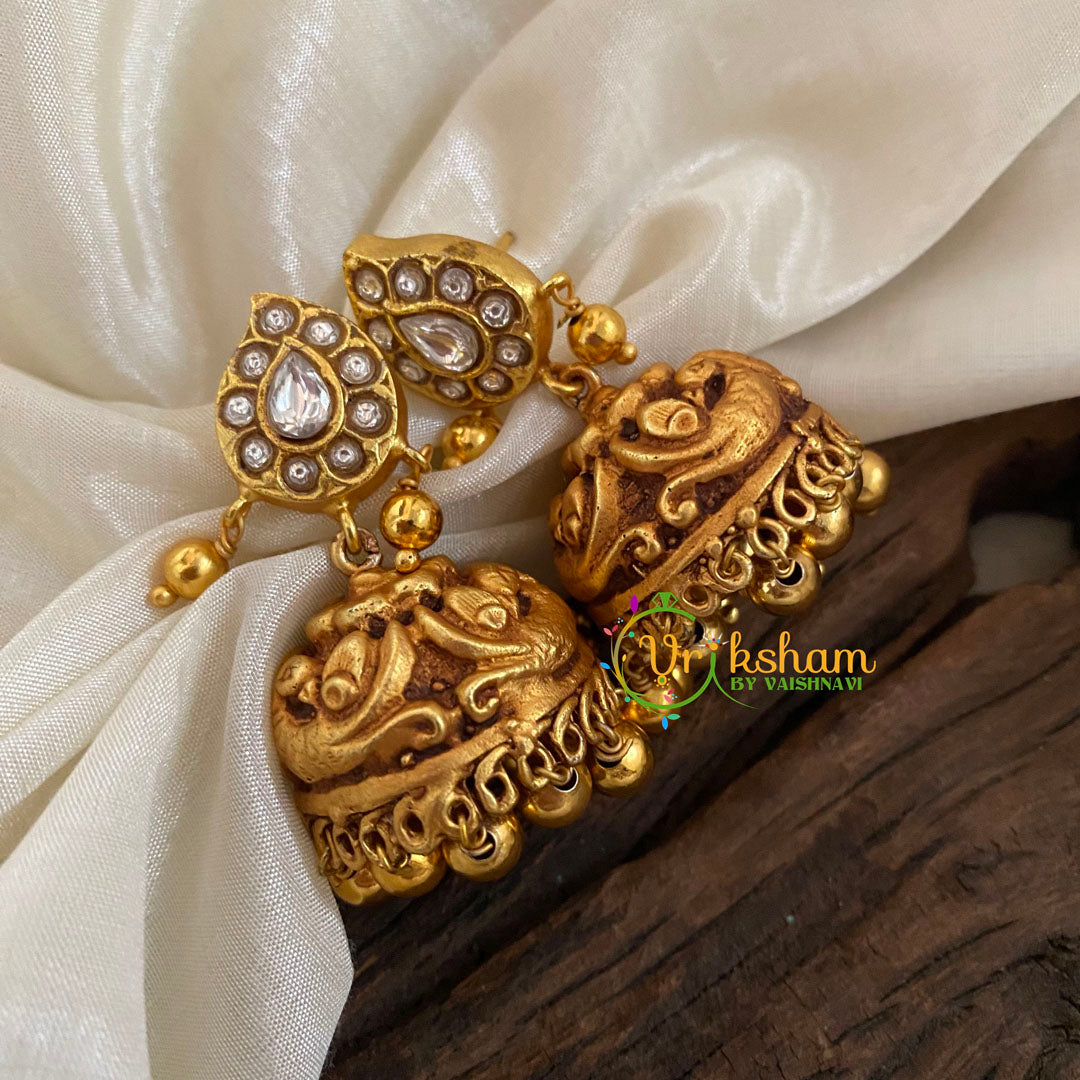 Precious Jadau Kundan Jhumkas -Bridal Jhumkas-J1139