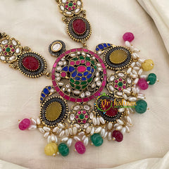 Navrathna Jadau Kundan Guttapusalu Neckpiece-J1125