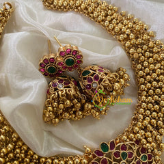 Gold Look alike Cluster Ghungroo Pendant Choker-G8830