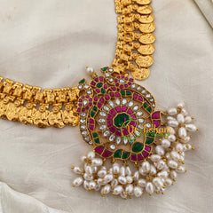 Royal Jadau Kundan Lakshmi Coin Neckpiece-J1131