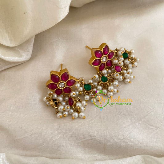 Jadau Kundan Floral Studs -J1200