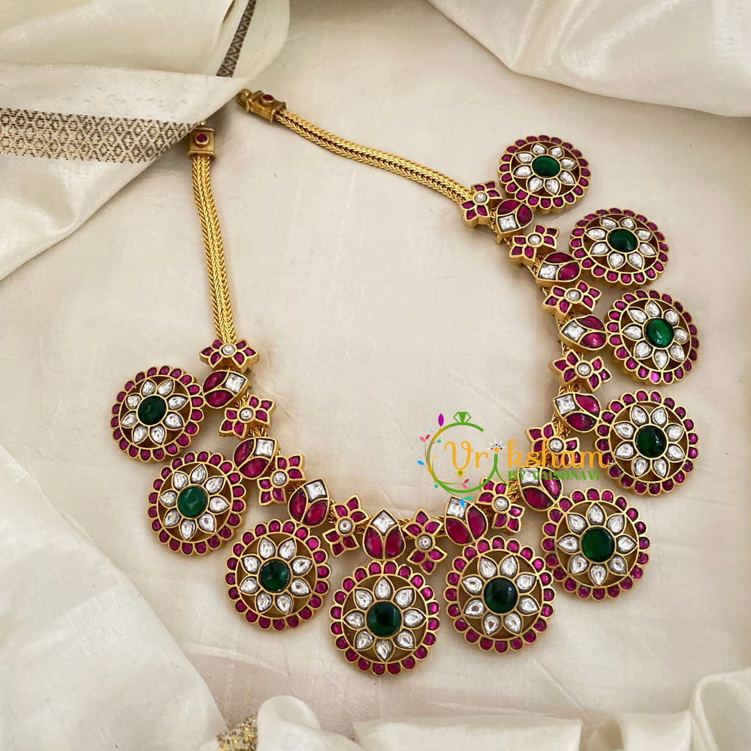 Precious Jadau Kundan Chakra Neckpiece -J1135