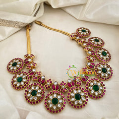 Precious Jadau Kundan Chakra Neckpiece -J1135