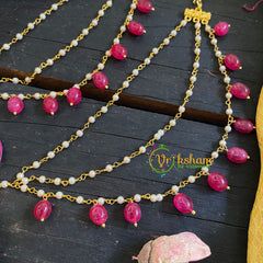 3 Layered Pink Bead Maatil -G6101