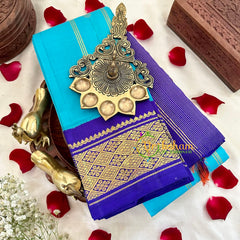 Light Blue Thiribuvanam Silk Saree -Pure Silk  -VS1268