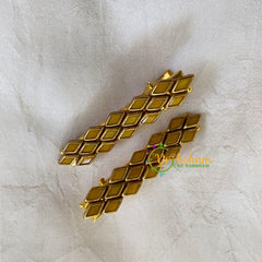 Kundan Hair Clip-gold-Yellow-Dice-H304