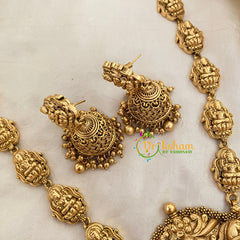 Gold Look Alike Lakshmi Pendant Haram-G8741