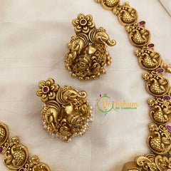 Traditional Lakshmi Haaram with jhumkas-G8753