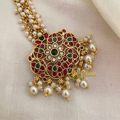 Premium Cluster Pearl AD Stone Maang Tikka -Pearl-G8779