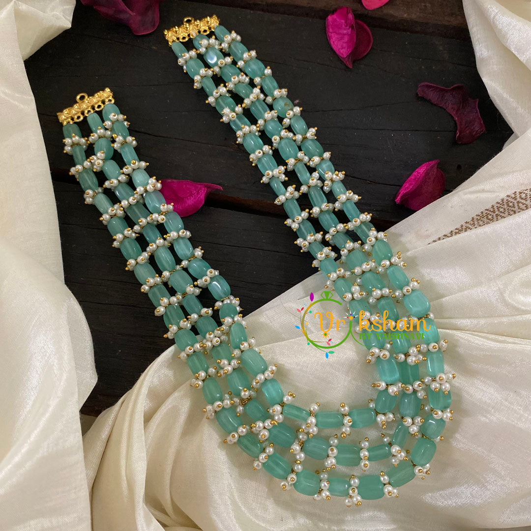 Sea Green Layered Bead Malai -G8902