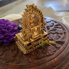 Gold Look Alike Vishnu Temple Kumkum Box -G7631