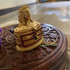 Gold Look Alike Shiva Temple Kumkum Box -G7633