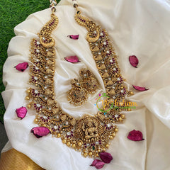 Antique Temple Haram -Lakshmi Haram-Gold Beads -G5480