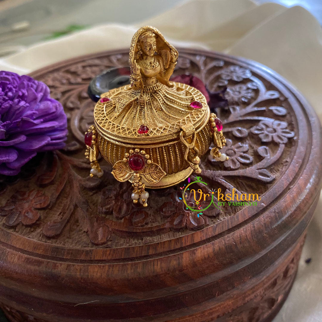 Gold Look Alike Bride Kumkum Box -G7634