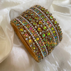Multicolor Silk Thread Kundan Bridal Bangle-G6202