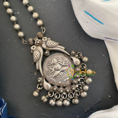 Silver Look Alike Pendant Chain Neckpiece-Tribe-S430