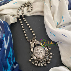 Silver Look Alike Pendant Chain Neckpiece-Tribe-S430