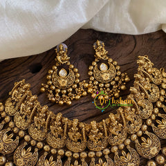 Gold Look Alike Lakshmi High Neck Choker-G10293