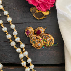 Layered Pearl Pendant Chain -Mangalsutra Pendant -G7675