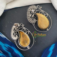 Dual Tone Studs -Paisley Designer Studs -S478