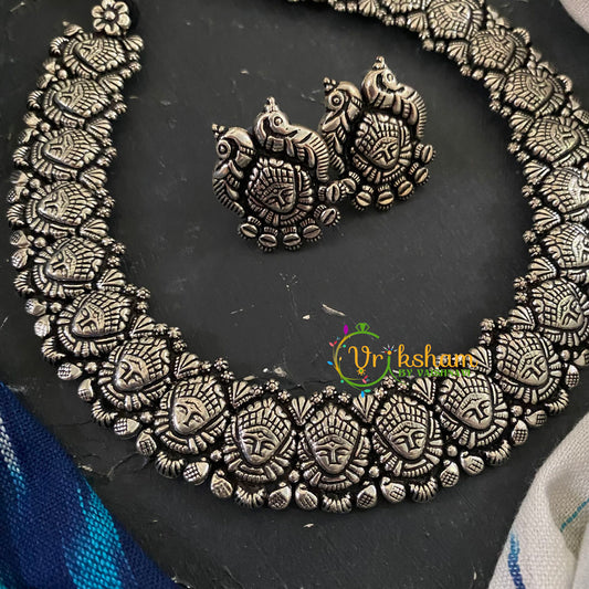 Kolhapuri Silver Durga Neckpiece –S441