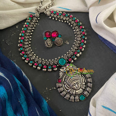 Kolhapuri Temple Neckpiece-Durga-S448