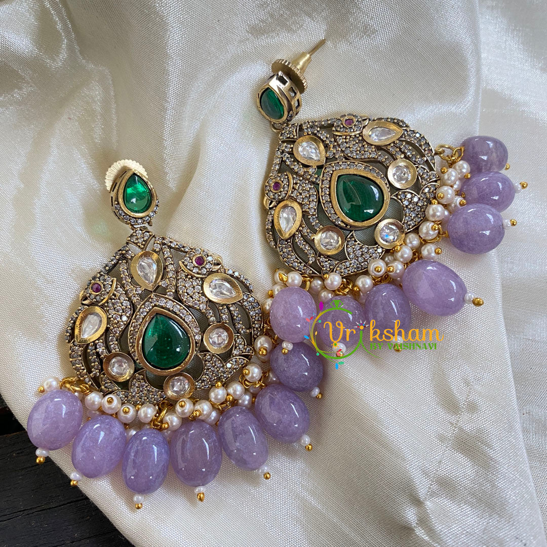 Victorian Diamond Short Neckpiece -Lavender-VV020