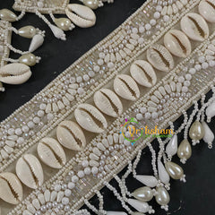 Fabric Statement Choker Neckpiece-White-S453