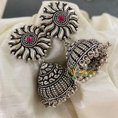 German Silver Jhumkas -S674