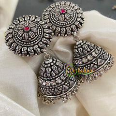 German Silver Jhumkas -S675