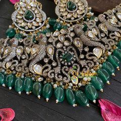 Emerald Victorian Diamond High Neck Choker-VV025