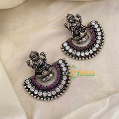 Silver Look Alike Lakshmi Studs -S499