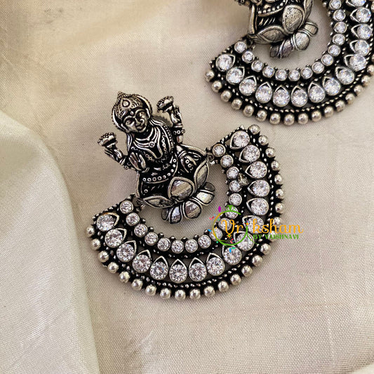 Silver Look Alike Lakshmi Studs -S500