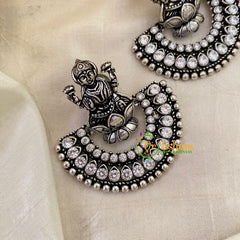 Silver Look Alike Lakshmi Studs -S500