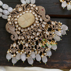 3 Layered Victorian Diamond Neckpiece-Grey-VV052