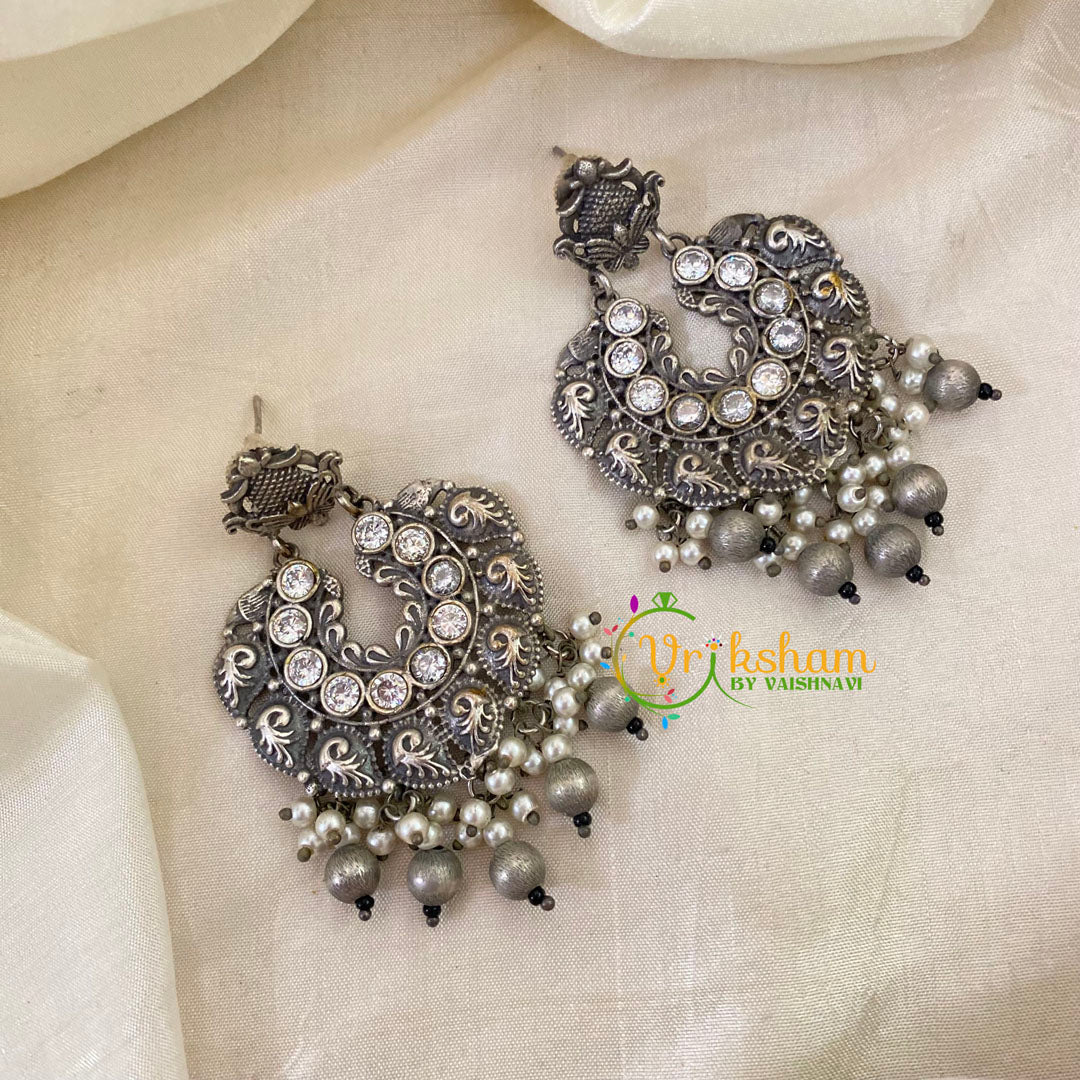 Silver Look Alike Designer Danglers -S538