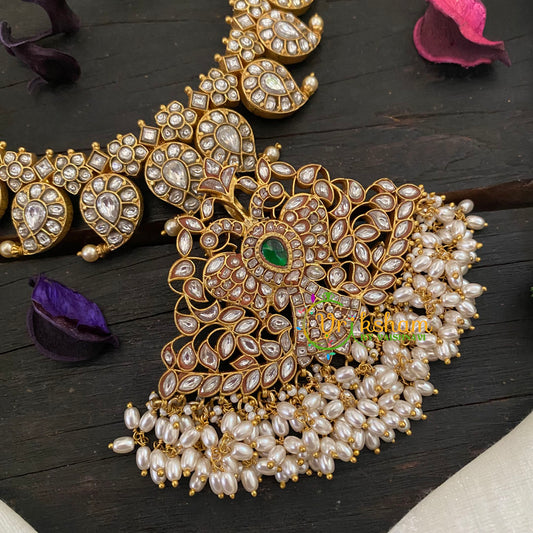 Precious Jadau Kundan Removable Pendant Neckpiece-J1029