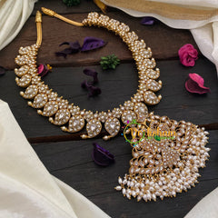 Precious Jadau Kundan Removable Pendant Neckpiece-J1029