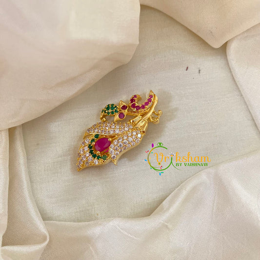 AD Stone Gold Saree Pin -Dress Pin -Bud Saree Brooch -G7741