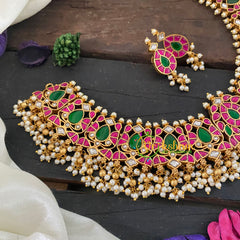 Precious Jadau Kundan Guttapusalu Neckpiece -J1028