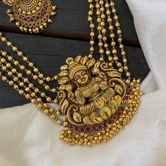 Premium Layered Lakshmi Pendant Haram-G6385