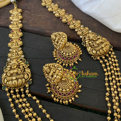 Premium Layered Lakshmi Pendant Haram-G6385