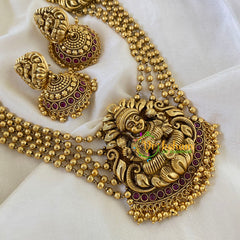 Premium Layered Lakshmi Pendant Haram-G6385