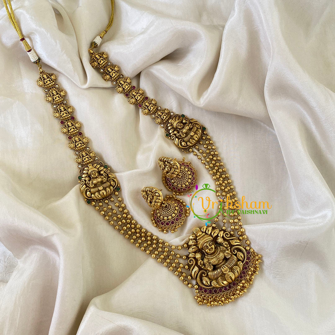 Premium Layered Lakshmi Pendant Haram-G6385